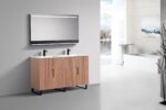 KubeBath FSKSW60D-OAKWOOD-BK Free Standing Vanity - Image 8