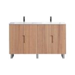 KubeBath FSKSW60D-OAKWOOD-CH Free Standing Vanity - Image 9