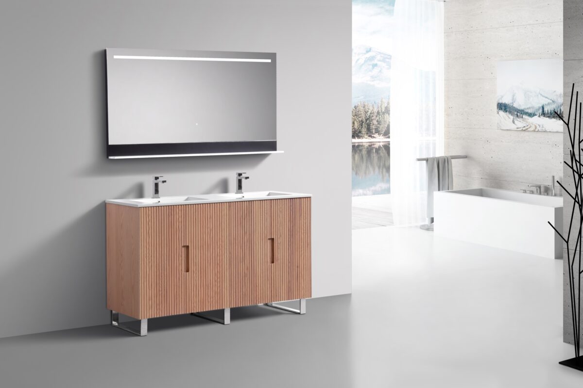 KubeBath FSKSW60D-OAKWOOD-CH Free Standing Vanity - Image 10
