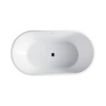 KubeBath Ovale KFST1459 White Free Standing Bathtub - Image 2