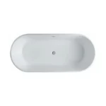 KubeBath Ovale KFST1459 White Free Standing Bathtub - Image 2