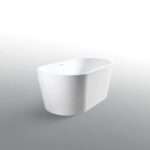 KubeBath Ovale KFST1459 White Free Standing Bathtub - Image 3