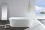 KubeBath Ovale KFST1467 White Free Standing Bathtub - Image 4
