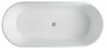 KubeBath Ovale KFST1467 White Free Standing Bathtub - Image 5