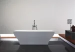 KubeBath Volta KFST2671 Free Standing Bathtub White - Image 2