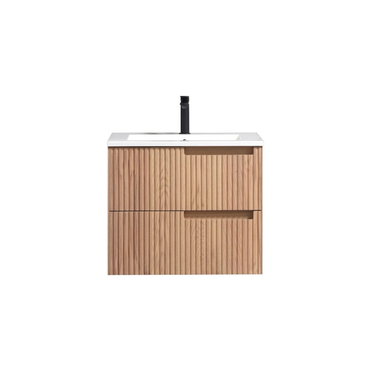 Kubebath KSW24-OAKWOOD Modern Wall Mount Vanity - Image 1