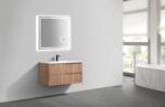 KubeBath Fiore KSW36R-OAKWOOD Wall Mount Bathroom Vanity - Image 5