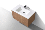 KubeBath Fiore KSW36L-OAKWOOD Wall Mount Bathroom Vanity - Image 2