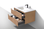 KubeBath Fiore KSW36L-OAKWOOD Wall Mount Bathroom Vanity - Image 3