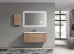 Small Bathroom Oak Wood ALT24-OAKWOOD Linen Side Cabinet - Image 3