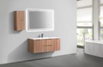 Bathroom Oak Wood SLBS28-OAKWOOD Linen Side Cabinet - Image 2