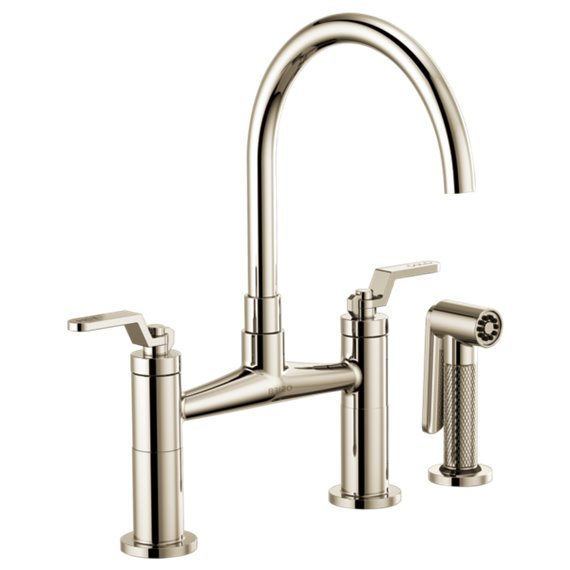 PN BRIZO LITZE 62544LF ARC SPOUT BRIDGE, INDUSTRIAL HANDLE - Image 2