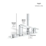 Grohe Allure 19316 Single-Handle Deck Mount Tub Faucet - Image 3