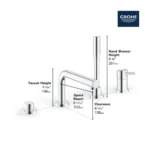 Grohe Concetto 19576 Single-Handle Deck Mount Tub Faucet - Image 3