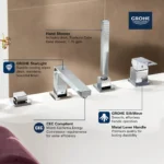 Grohe Eurocube 19897 Single-Handle Deck Mount Tub Faucet - Image 2