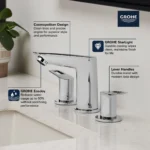 Grohe Bauloop 20225 Widespread 2-Handle Bathroom Faucet - Image 2
