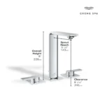 Grohe Allure 20584 Widespread 2-Handle Bathroom Faucet - Image 3