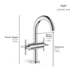 Grohe Atrio 21148 2-Handle Bathroom Faucet - Image 3