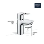 Grohe BauLoop 23085 Single-Handle S-Size Bathroom Faucet - Image 5
