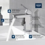 Grohe Eurocube 23133 Single-Handle S-Size Bathroom Faucet - Image 3