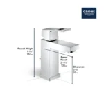 Grohe Eurocube 23133 Single-Handle S-Size Bathroom Faucet - Image 4