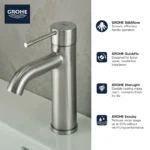 Grohe Essence 23592 Single-Handle S-Size Bathroom Faucet - Image 2