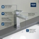 Grohe Eurocube 23670 Single-Handle Bathroom Faucet - Image 2