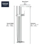Grohe Plus 23846 Single-Handle Freestanding Tub Faucet - Image 3