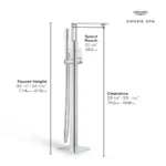Grohe Allure 25222 Single-Handle Freestanding Tub Faucet - Image 3