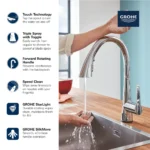 Grohe Zedra 30205 Touch Single-Handle Pull Down Kitchen Faucet - Image 2