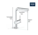 Grohe Minta 30300 Single-Handle Pull-Out Kitchen Faucet - Image 3