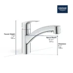 Grohe Eurosmart 30306 Single-Handle Pull-Out Kitchen Faucet - Image 6