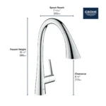 Grohe Zedra 30368 Single-Handle Pull Down Bar Faucet - Image 3