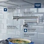 Grohe Zedra 31075 2-Handle Wall Mount Pot Filler - Image 2