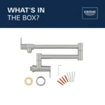 Grohe Zedra 31075 2-Handle Wall Mount Pot Filler - Image 4
