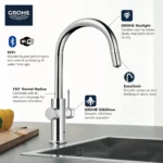 Grohe Blue 31251 Single-Handle Pull Down Kitchen Faucet - Image 2