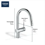 Grohe Minta 31378 Single-Handle Pull Down Kitchen Faucet - Image 2