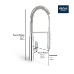 Grohe K7 31380 Single-Handle Dual Spray Kitchen Faucet - Image 4