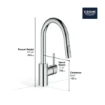 Grohe Concetto 31479 Single-Handle Pull Down Bar Faucet - Image 3