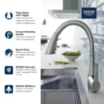 Grohe Zedra 32298 Single-Handle Pull-Down Kitchen Faucet - Image 7