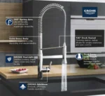 Grohe K7 32951 Single-Handle Dual Spray Kitchen Faucet - Image 3