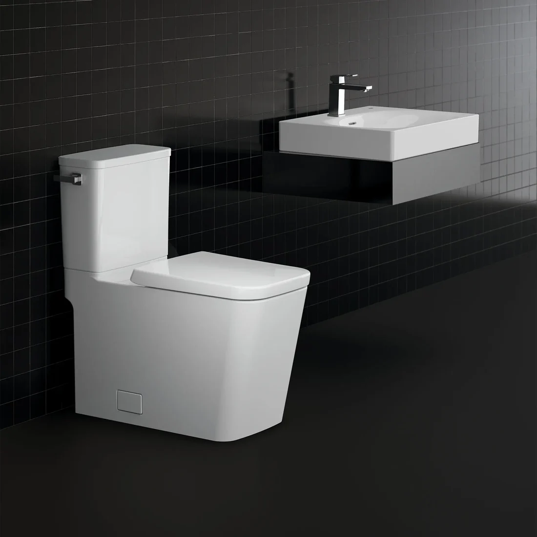 39662-1 Grohe Eurocube 39662 Two-Piece Elongated Single Flush Toilet - Image 2