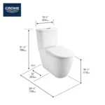Grohe Essence 39674 Two-Piece Elongated Dual Flush Toilet - Image 3