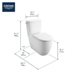 Grohe Essence 39675 Two-Piece Elongated Single Flush Toilet - Image 6