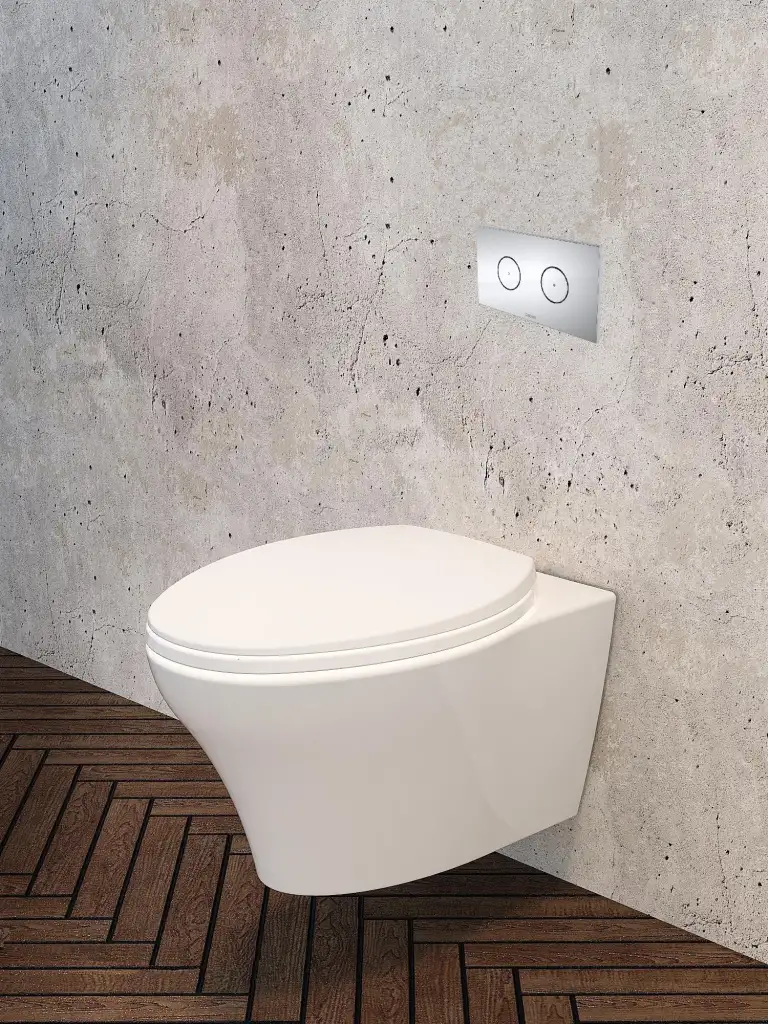 604100-2 Caroma 604100W Somerton Invisi Dual-flush Wall Hung Toilet - Image 2