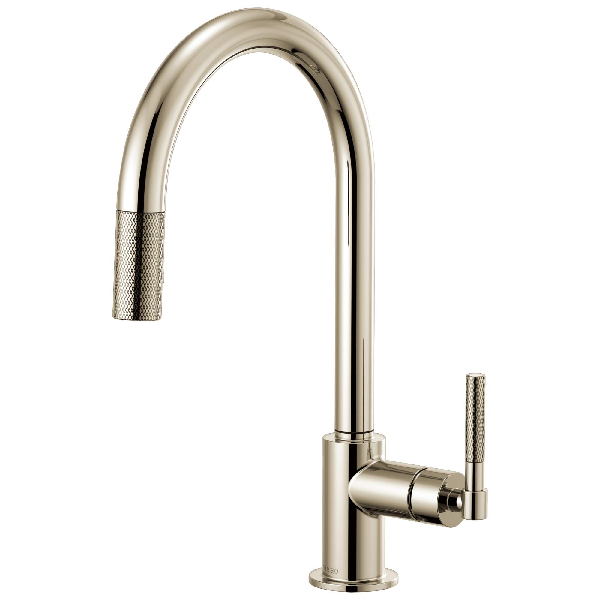 63043LF-PN-B1 BRIZO LITZE 63043LF Pull-Down Faucet with Arc Spout and Knurled Handle - Image 4