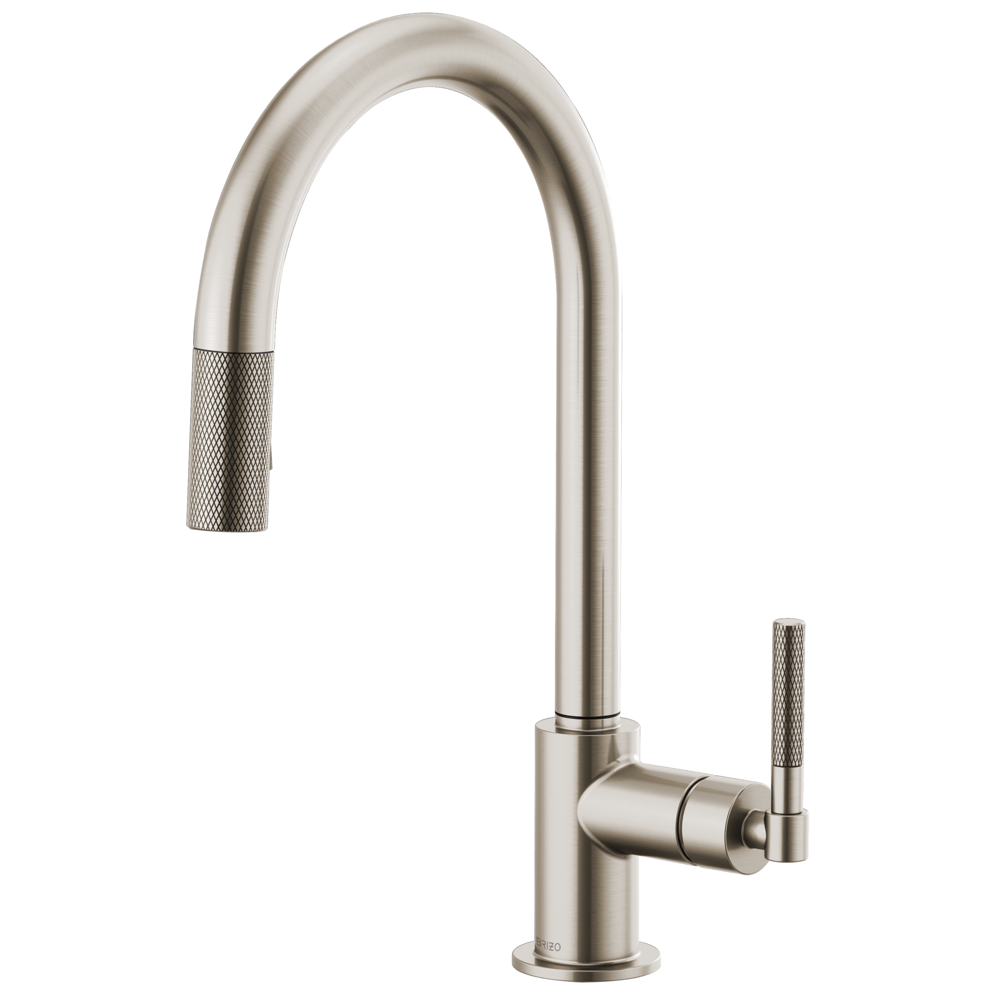 63043LF-SS-B1 BRIZO LITZE 63043LF Pull-Down Faucet with Arc Spout and Knurled Handle - Image 3