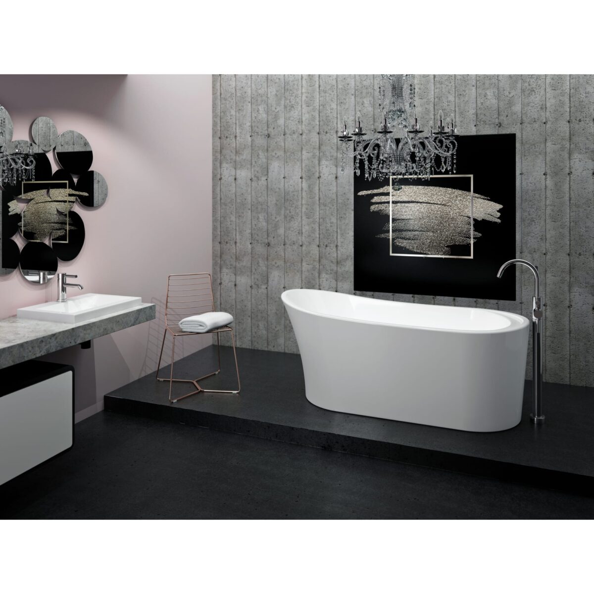 Neptune Paris F1 3266 Freestanding End Drain Bathtub - Image 1