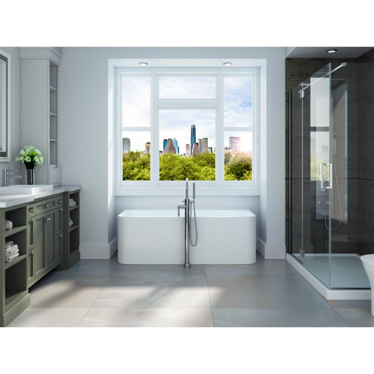 Neptune Belgrade 3260 Wall-Mount Freestanding Bathtub - Image 1