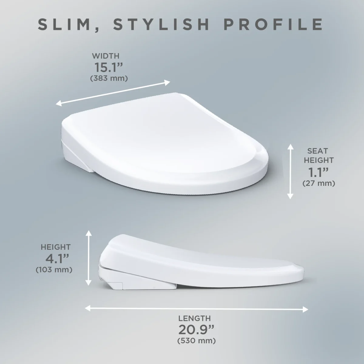 Toto Washlet S7A SW4734 Classic Elongated Bidet Seat With Ewater+ - Image 4